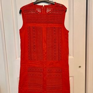 J Crew Sleeveless shift dress with detailing